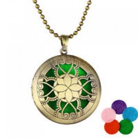 Gold Flower Aromatherapy Necklace